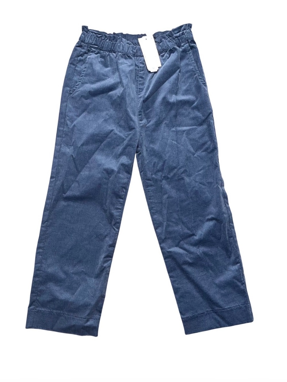 Edgehill Collection Blue Corduroy Pants Pockets White Ric Rac Girls 5 NWT